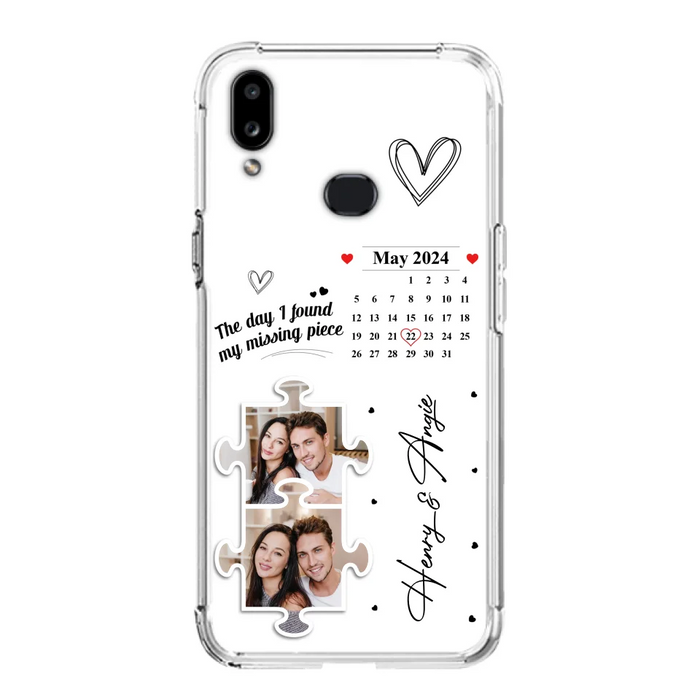 Custom Personalized Couple Phone Case For iPhone/ Samsung - Anniversary Gift For Couple - Upload Photos - The Day I Found My Missing Piece