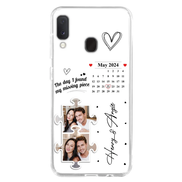 Custom Personalized Couple Phone Case For iPhone/ Samsung - Anniversary Gift For Couple - Upload Photos - The Day I Found My Missing Piece