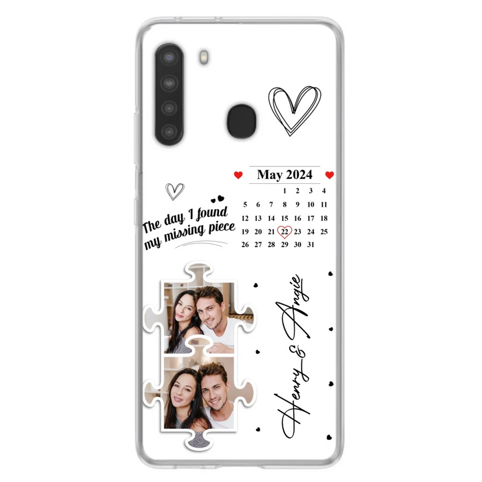 Custom Personalized Couple Phone Case For iPhone/ Samsung - Anniversary Gift For Couple - Upload Photos - The Day I Found My Missing Piece