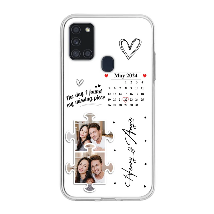 Custom Personalized Couple Phone Case For iPhone/ Samsung - Anniversary Gift For Couple - Upload Photos - The Day I Found My Missing Piece