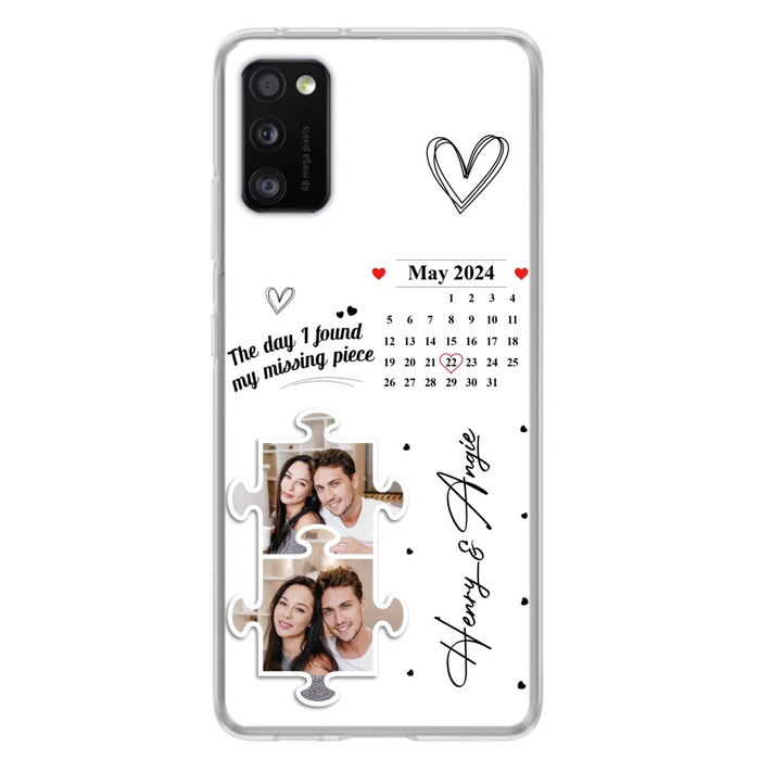 Custom Personalized Couple Phone Case For iPhone/ Samsung - Anniversary Gift For Couple - Upload Photos - The Day I Found My Missing Piece