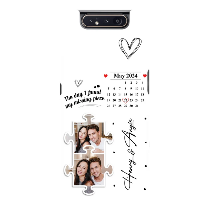 Custom Personalized Couple Phone Case For iPhone/ Samsung - Anniversary Gift For Couple - Upload Photos - The Day I Found My Missing Piece