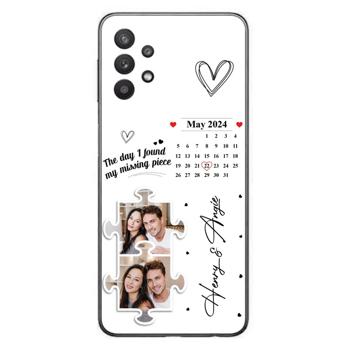 Custom Personalized Couple Phone Case For iPhone/ Samsung - Anniversary Gift For Couple - Upload Photos - The Day I Found My Missing Piece