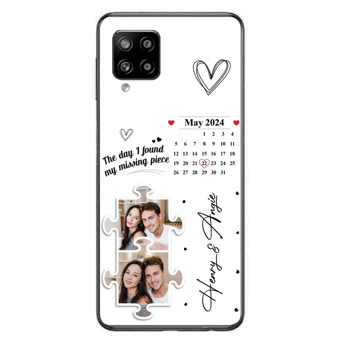 Custom Personalized Couple Phone Case For iPhone/ Samsung - Anniversary Gift For Couple - Upload Photos - The Day I Found My Missing Piece