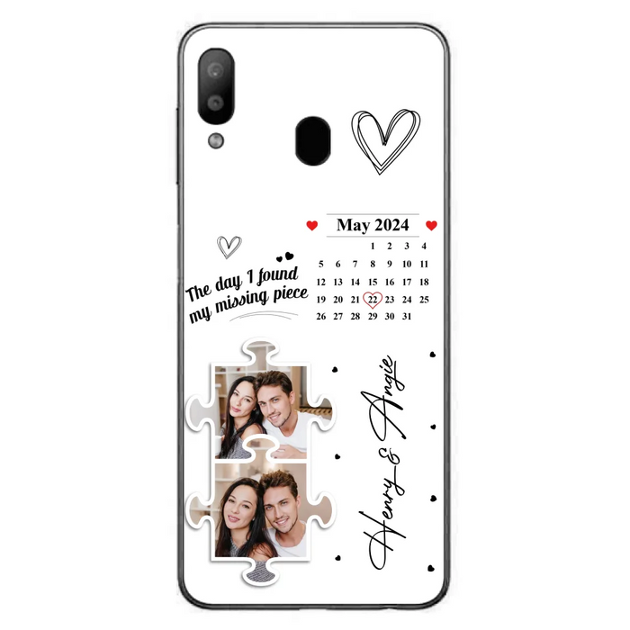 Custom Personalized Couple Phone Case For iPhone/ Samsung - Anniversary Gift For Couple - Upload Photos - The Day I Found My Missing Piece