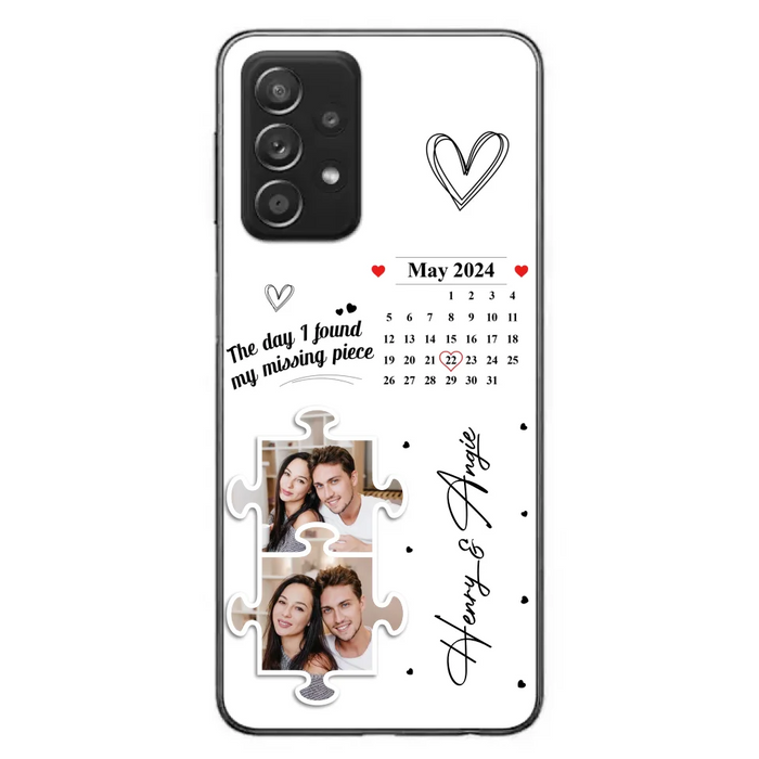 Custom Personalized Couple Phone Case For iPhone/ Samsung - Anniversary Gift For Couple - Upload Photos - The Day I Found My Missing Piece