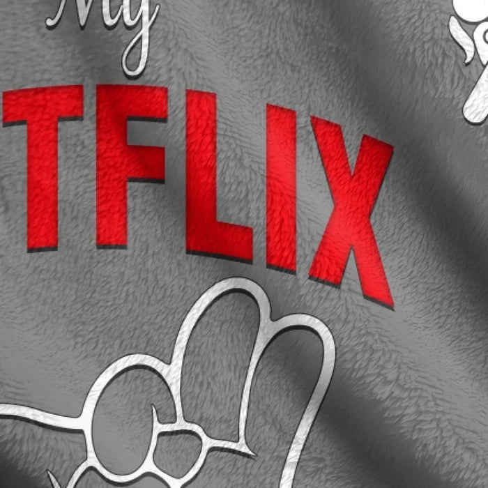 Custom Personalized Couple Quilt/ Fleece Throw Blanket - Gift Idea For Couple - My Netflix And Chill Blanket