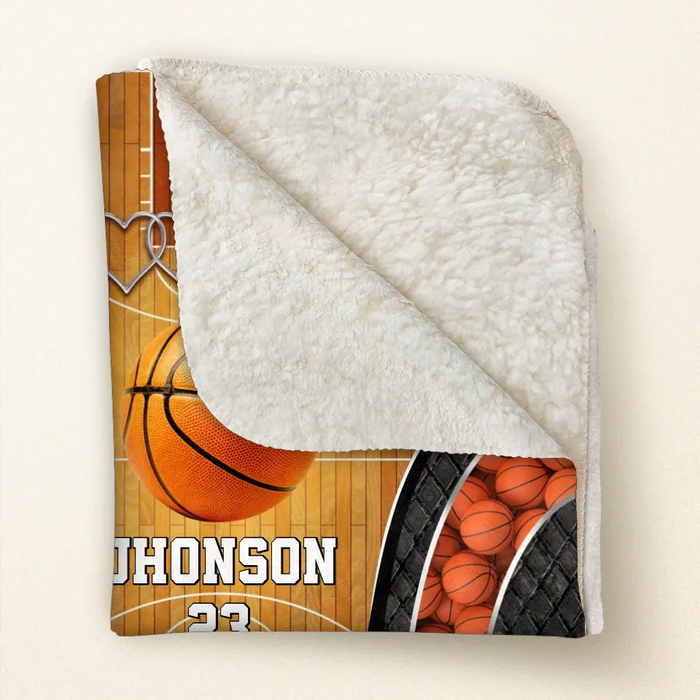 Custom Personalized Basketball Quilt/ Fleece Throw Blanket - Gift Idea For Basketball Lover