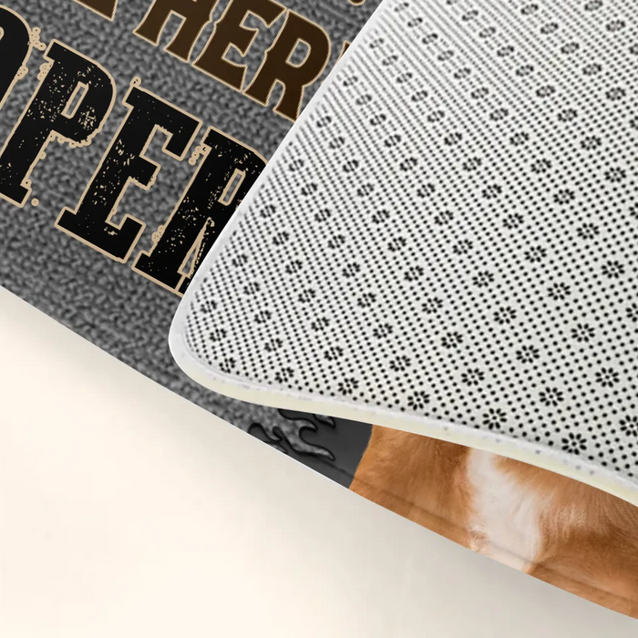 Custom Personalized Dog Doormat - Gift Idea For Dog Lover - No Need To Knock I Know You're Here