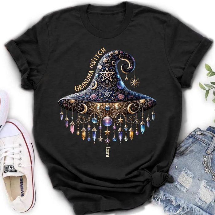 Custom Personalized Grandma Witch T-shirt/ Long Sleeve/ Sweatshirt/ Hoodie - Gift Idea For Grandma - Upto 13 Kids