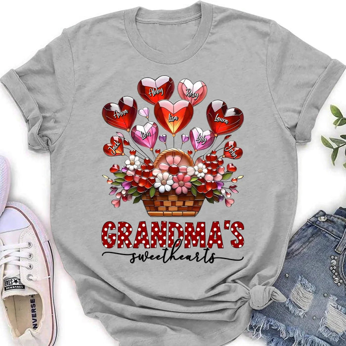 Custom Personalized Grandma Unisex T-shirt/ Long Sleeve/ Sweatshirt/ Hoodie - Gift Idea For Grandma/ Mother's Day - Grandma's Sweethearts