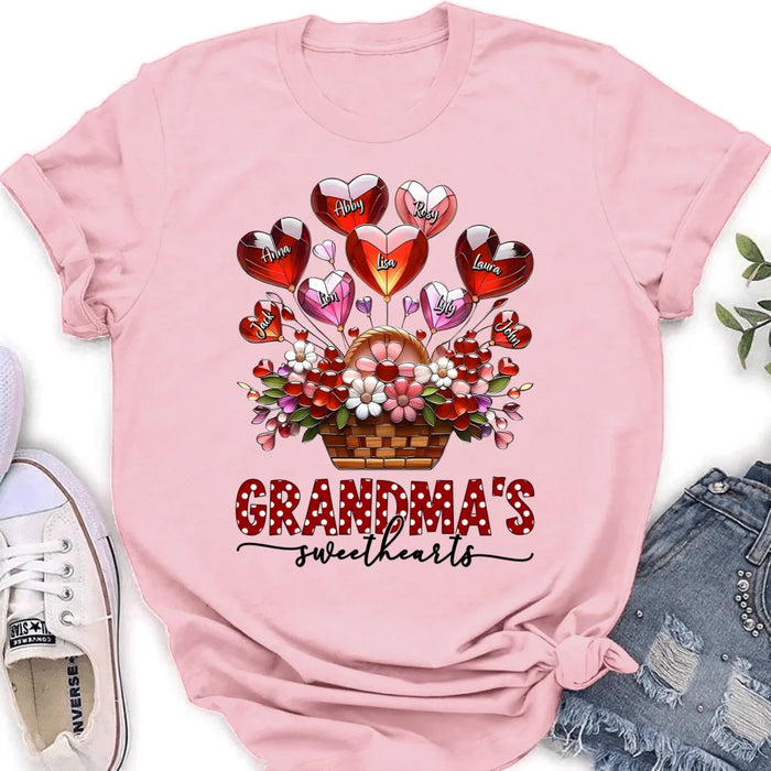 Custom Personalized Grandma Unisex T-shirt/ Long Sleeve/ Sweatshirt/ Hoodie - Gift Idea For Grandma/ Mother's Day - Grandma's Sweethearts