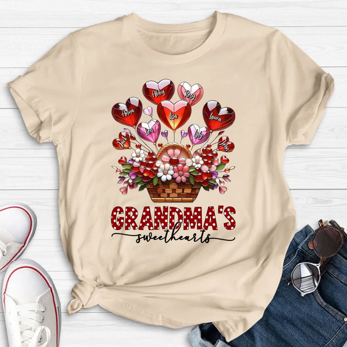 Custom Personalized Grandma Unisex T-shirt/ Long Sleeve/ Sweatshirt/ Hoodie - Gift Idea For Grandma/ Mother's Day - Grandma's Sweethearts