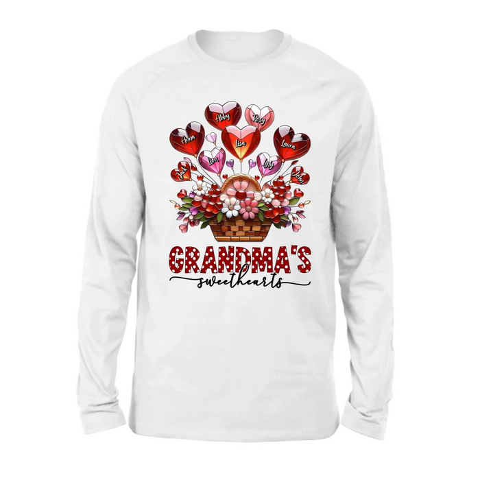 Custom Personalized Grandma Unisex T-shirt/ Long Sleeve/ Sweatshirt/ Hoodie - Gift Idea For Grandma/ Mother's Day - Grandma's Sweethearts