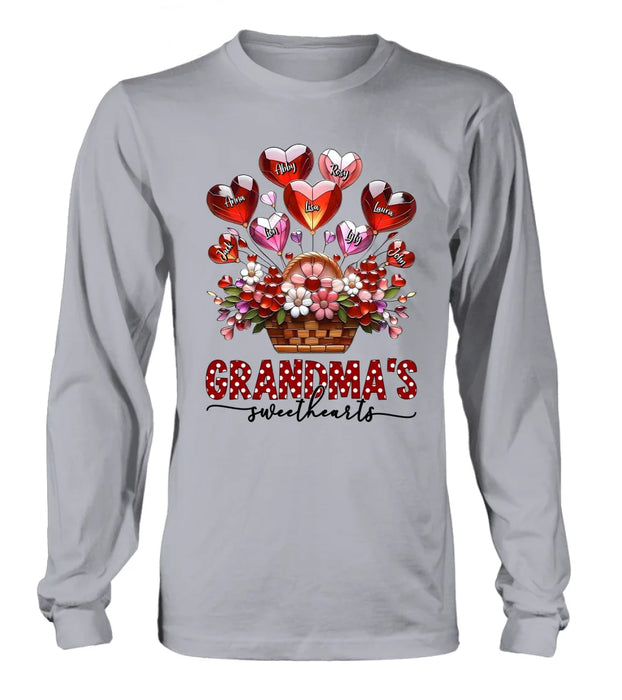 Custom Personalized Grandma Unisex T-shirt/ Long Sleeve/ Sweatshirt/ Hoodie - Gift Idea For Grandma/ Mother's Day - Grandma's Sweethearts