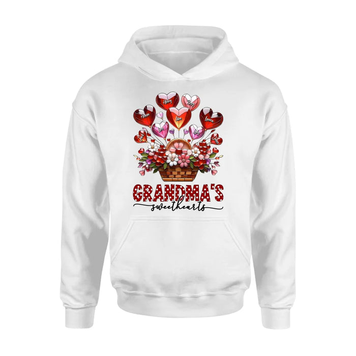 Custom Personalized Grandma Unisex T-shirt/ Long Sleeve/ Sweatshirt/ Hoodie - Gift Idea For Grandma/ Mother's Day - Grandma's Sweethearts