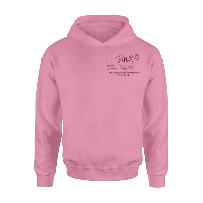Personalized Memorial Dog T-shirt/Sweatshirt/Hoodie - Memorial Gift Idea For Dog Lover - Once By Me Side Forever In My Heart