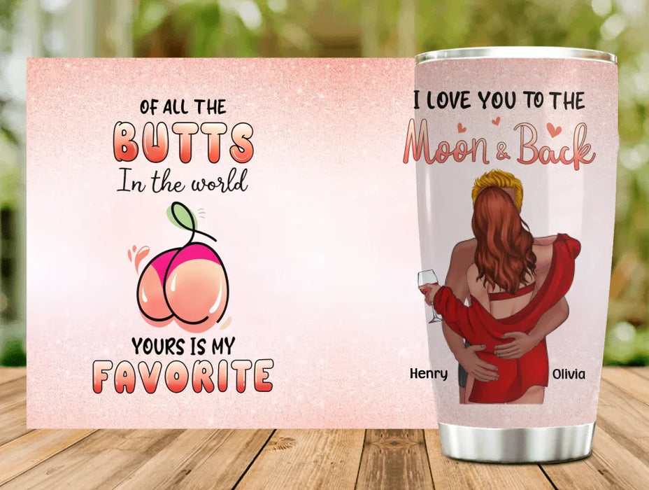 Custom Personalized Couple Tumbler - Funny Gift Idea For Couple/ Husband And Wife - Yours Is My Favorite