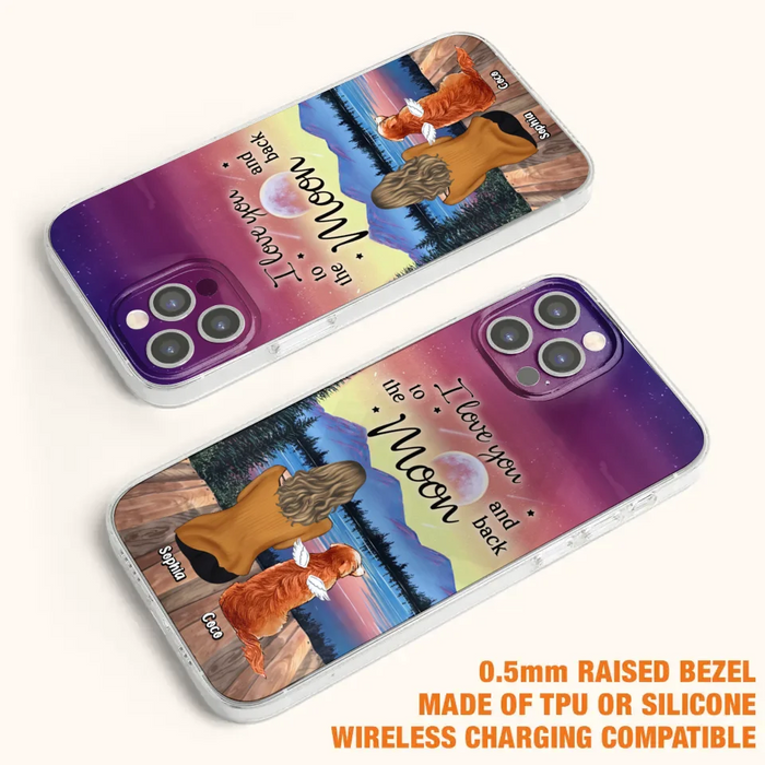 Custom Personalized Pet Mom/ Dad Phone Case - Gift Idea For Dog/ Cat/ Rabbit Lovers - Case For iPhone/ Samsung - I Love You To The Moon & Back