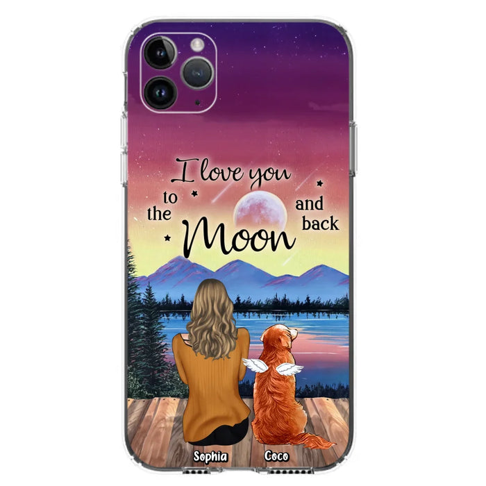 Custom Personalized Pet Mom/ Dad Phone Case - Gift Idea For Dog/ Cat/ Rabbit Lovers - Case For iPhone/ Samsung - I Love You To The Moon & Back