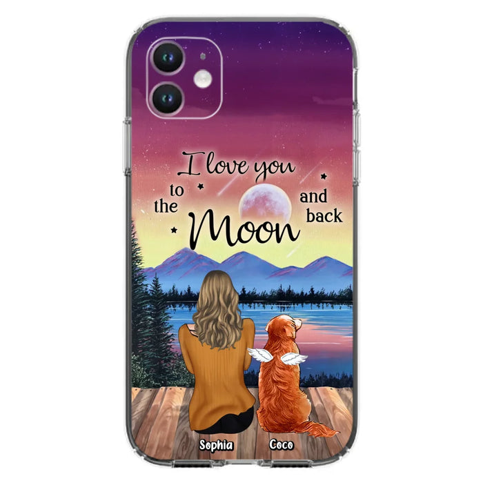 Custom Personalized Pet Mom/ Dad Phone Case - Gift Idea For Dog/ Cat/ Rabbit Lovers - Case For iPhone/ Samsung - I Love You To The Moon & Back