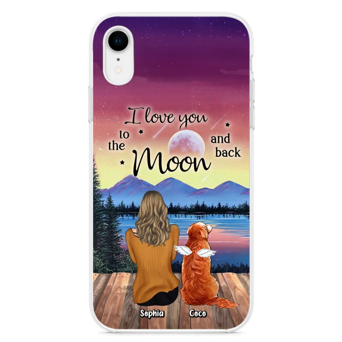 Custom Personalized Pet Mom/ Dad Phone Case - Gift Idea For Dog/ Cat/ Rabbit Lovers - Case For iPhone/ Samsung - I Love You To The Moon & Back