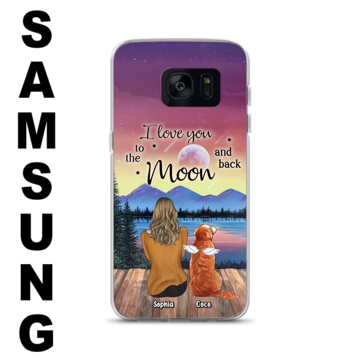 Custom Personalized Pet Mom/ Dad Phone Case - Gift Idea For Dog/ Cat/ Rabbit Lovers - Case For iPhone/ Samsung - I Love You To The Moon & Back