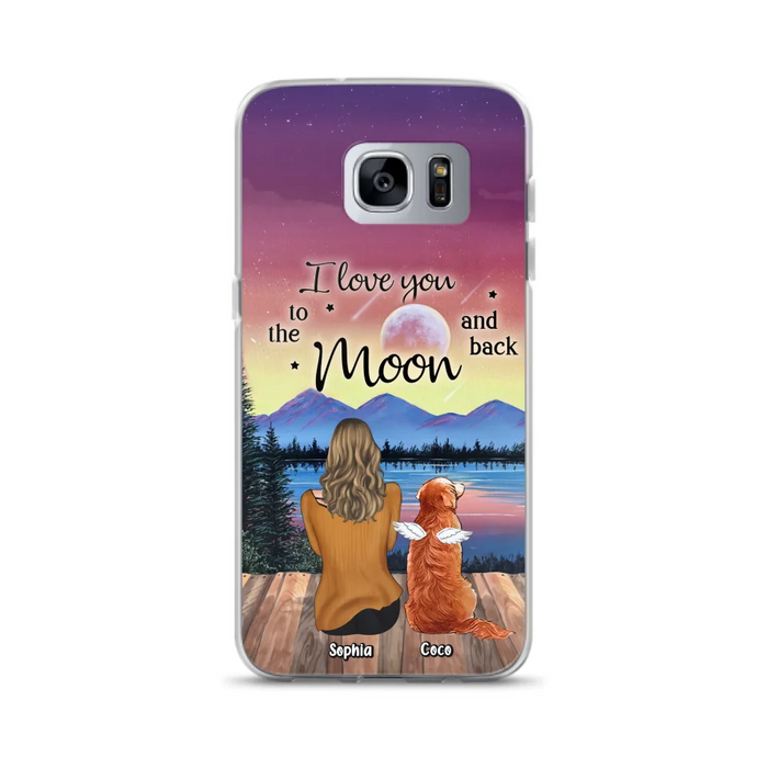 Custom Personalized Pet Mom/ Dad Phone Case - Gift Idea For Dog/ Cat/ Rabbit Lovers - Case For iPhone/ Samsung - I Love You To The Moon & Back