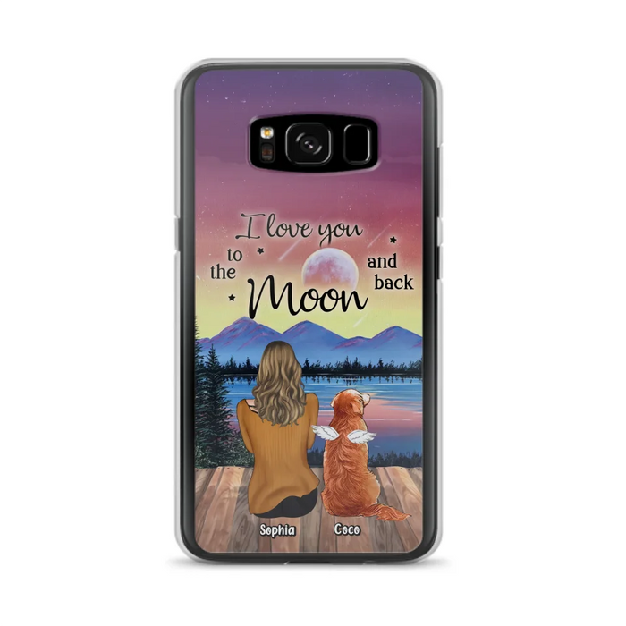 Custom Personalized Pet Mom/ Dad Phone Case - Gift Idea For Dog/ Cat/ Rabbit Lovers - Case For iPhone/ Samsung - I Love You To The Moon & Back