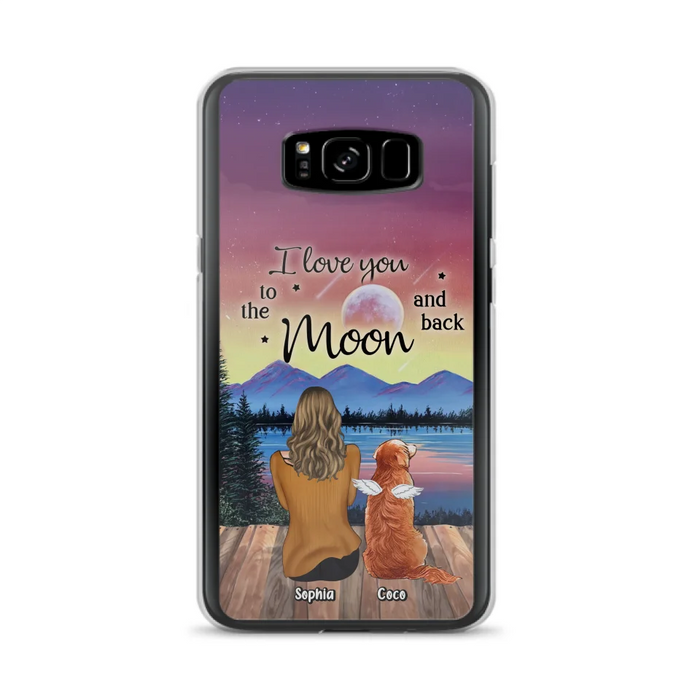 Custom Personalized Pet Mom/ Dad Phone Case - Gift Idea For Dog/ Cat/ Rabbit Lovers - Case For iPhone/ Samsung - I Love You To The Moon & Back