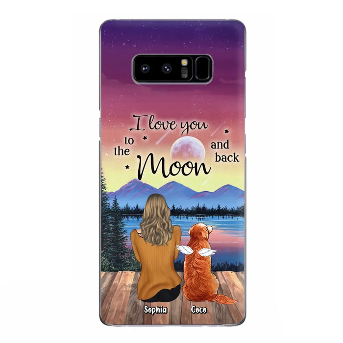 Custom Personalized Pet Mom/ Dad Phone Case - Gift Idea For Dog/ Cat/ Rabbit Lovers - Case For iPhone/ Samsung - I Love You To The Moon & Back