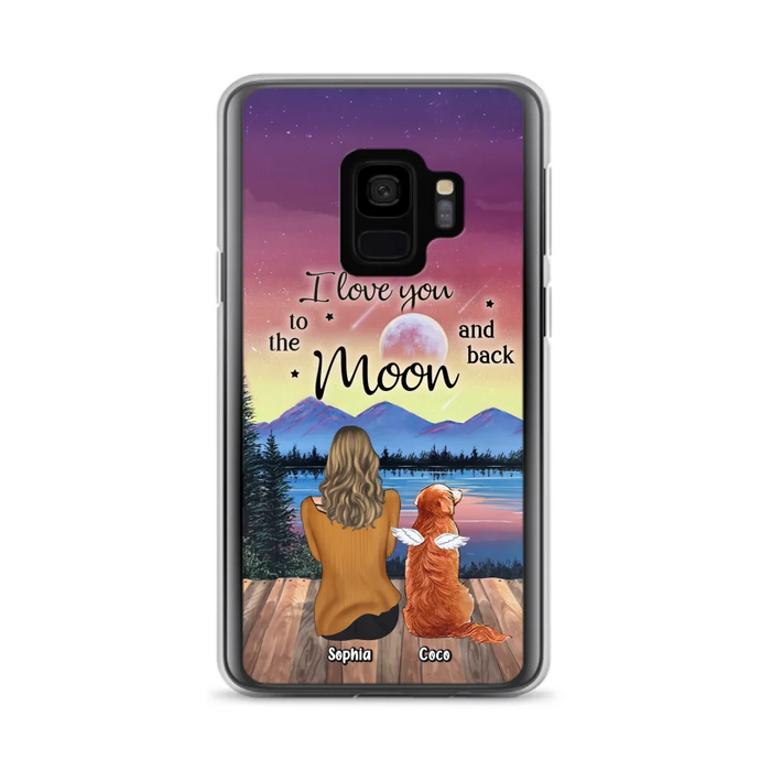 Custom Personalized Pet Mom/ Dad Phone Case - Gift Idea For Dog/ Cat/ Rabbit Lovers - Case For iPhone/ Samsung - I Love You To The Moon & Back