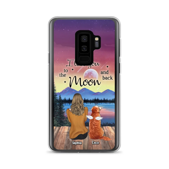 Custom Personalized Pet Mom/ Dad Phone Case - Gift Idea For Dog/ Cat/ Rabbit Lovers - Case For iPhone/ Samsung - I Love You To The Moon & Back