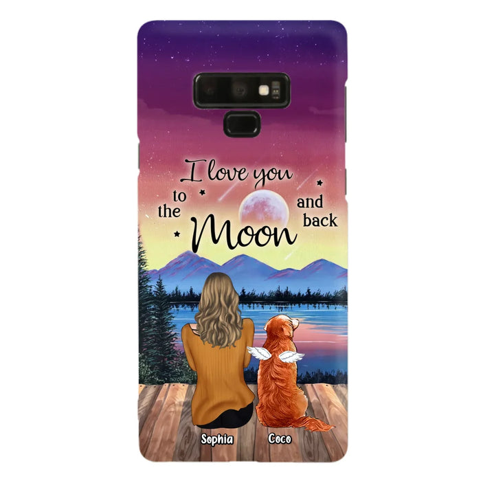 Custom Personalized Pet Mom/ Dad Phone Case - Gift Idea For Dog/ Cat/ Rabbit Lovers - Case For iPhone/ Samsung - I Love You To The Moon & Back