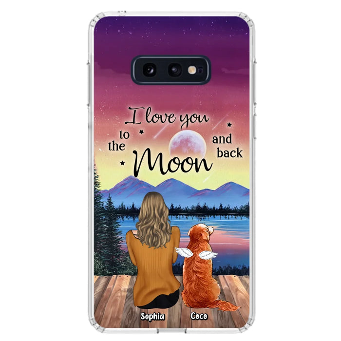 Custom Personalized Pet Mom/ Dad Phone Case - Gift Idea For Dog/ Cat/ Rabbit Lovers - Case For iPhone/ Samsung - I Love You To The Moon & Back