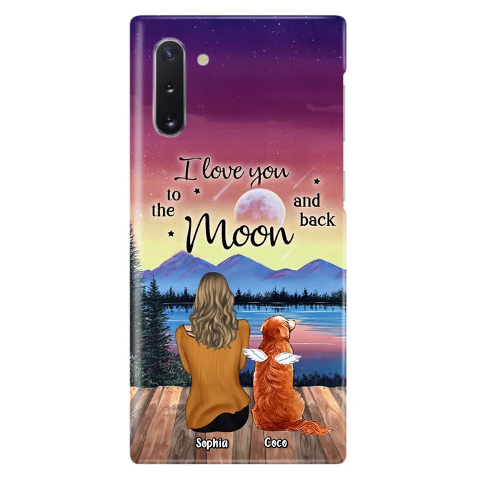 Custom Personalized Pet Mom/ Dad Phone Case - Gift Idea For Dog/ Cat/ Rabbit Lovers - Case For iPhone/ Samsung - I Love You To The Moon & Back