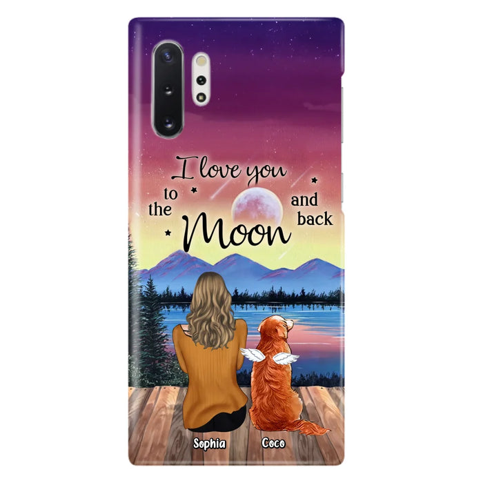 Custom Personalized Pet Mom/ Dad Phone Case - Gift Idea For Dog/ Cat/ Rabbit Lovers - Case For iPhone/ Samsung - I Love You To The Moon & Back