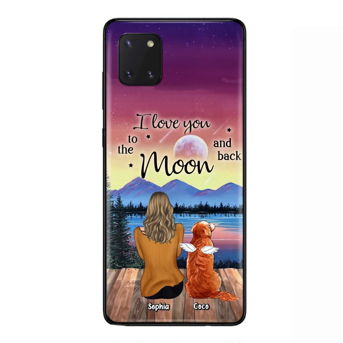 Custom Personalized Pet Mom/ Dad Phone Case - Gift Idea For Dog/ Cat/ Rabbit Lovers - Case For iPhone/ Samsung - I Love You To The Moon & Back