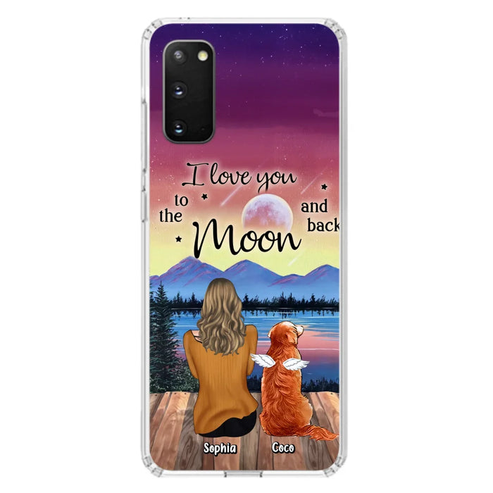 Custom Personalized Pet Mom/ Dad Phone Case - Gift Idea For Dog/ Cat/ Rabbit Lovers - Case For iPhone/ Samsung - I Love You To The Moon & Back