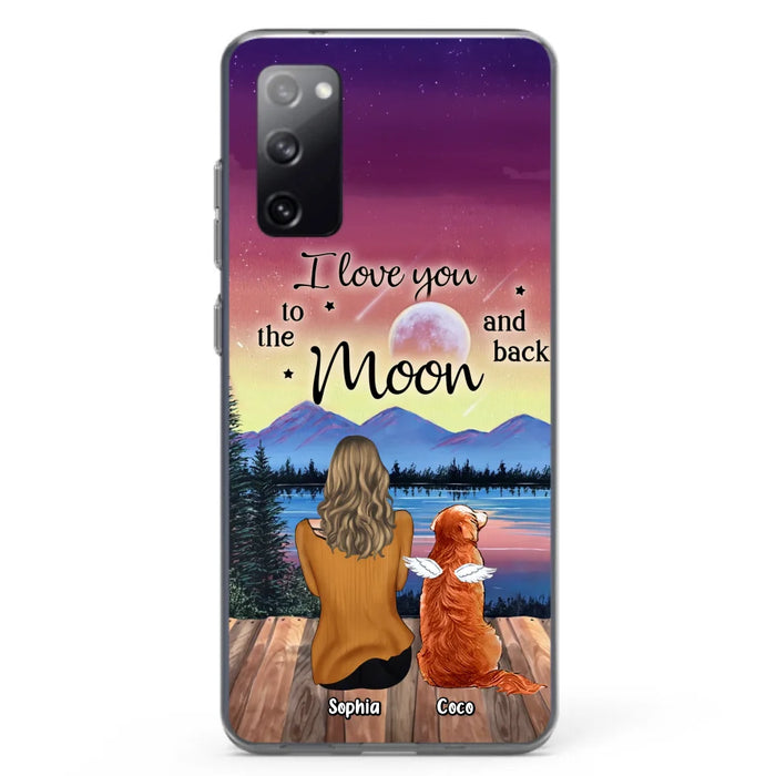 Custom Personalized Pet Mom/ Dad Phone Case - Gift Idea For Dog/ Cat/ Rabbit Lovers - Case For iPhone/ Samsung - I Love You To The Moon & Back