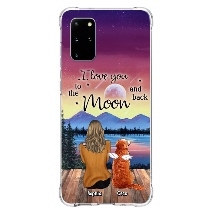 Custom Personalized Pet Mom/ Dad Phone Case - Gift Idea For Dog/ Cat/ Rabbit Lovers - Case For iPhone/ Samsung - I Love You To The Moon & Back