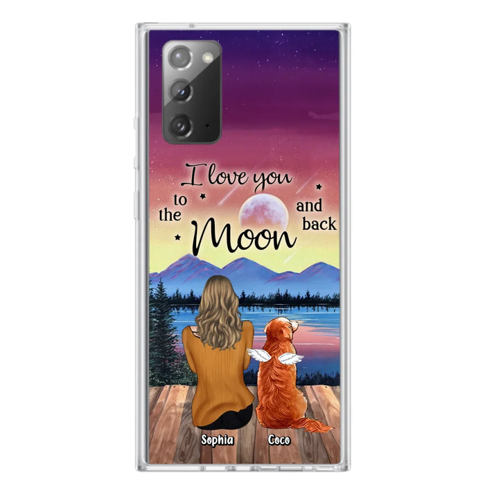 Custom Personalized Pet Mom/ Dad Phone Case - Gift Idea For Dog/ Cat/ Rabbit Lovers - Case For iPhone/ Samsung - I Love You To The Moon & Back