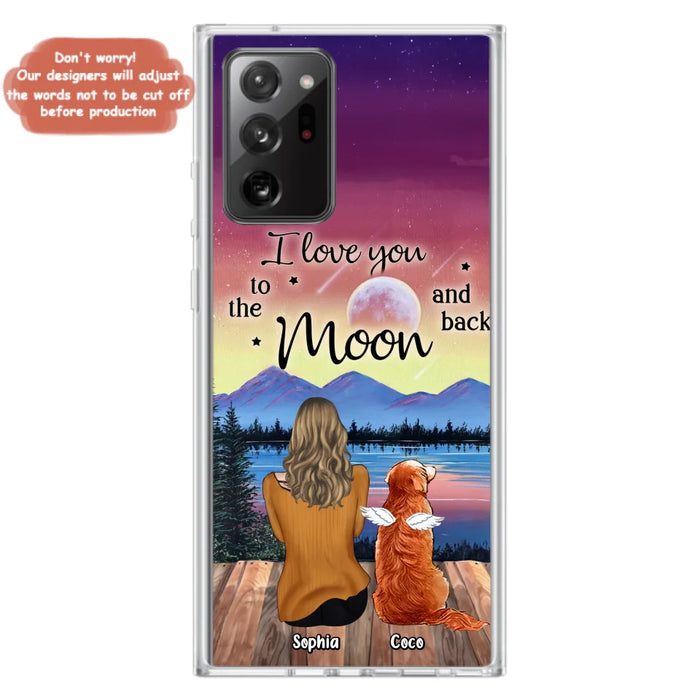 Custom Personalized Pet Mom/ Dad Phone Case - Gift Idea For Dog/ Cat/ Rabbit Lovers - Case For iPhone/ Samsung - I Love You To The Moon & Back