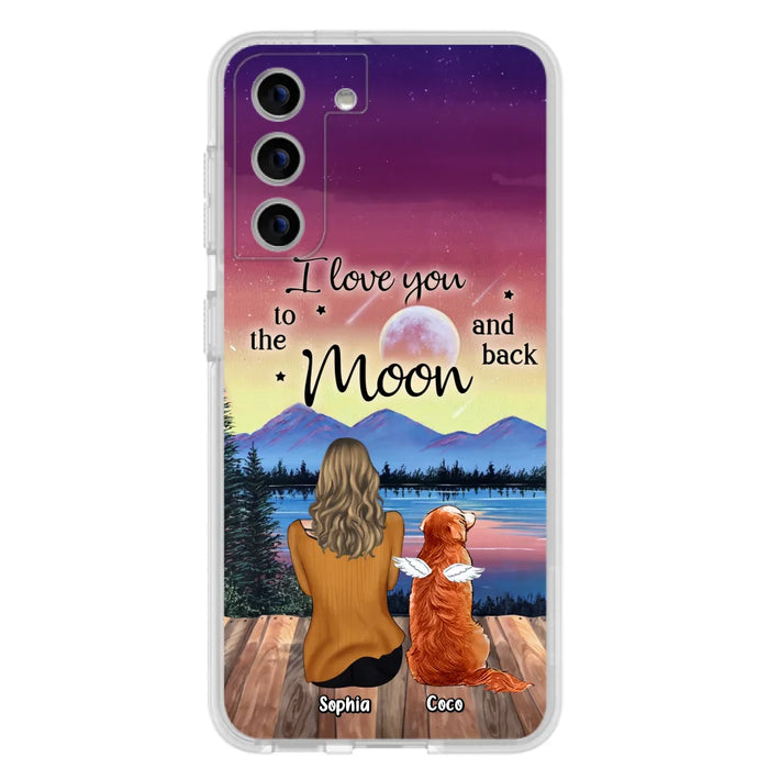 Custom Personalized Pet Mom/ Dad Phone Case - Gift Idea For Dog/ Cat/ Rabbit Lovers - Case For iPhone/ Samsung - I Love You To The Moon & Back