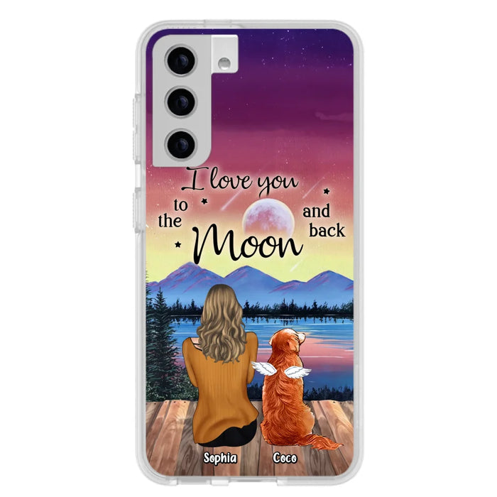 Custom Personalized Pet Mom/ Dad Phone Case - Gift Idea For Dog/ Cat/ Rabbit Lovers - Case For iPhone/ Samsung - I Love You To The Moon & Back