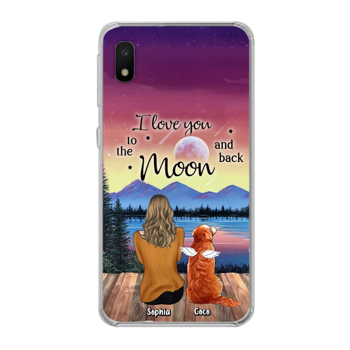 Custom Personalized Pet Mom/ Dad Phone Case - Gift Idea For Dog/ Cat/ Rabbit Lovers - Case For iPhone/ Samsung - I Love You To The Moon & Back