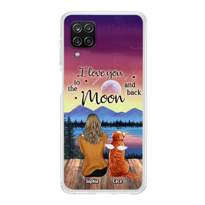 Custom Personalized Pet Mom/ Dad Phone Case - Gift Idea For Dog/ Cat/ Rabbit Lovers - Case For iPhone/ Samsung - I Love You To The Moon & Back