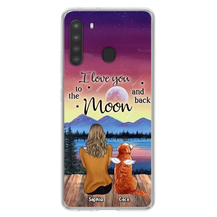 Custom Personalized Pet Mom/ Dad Phone Case - Gift Idea For Dog/ Cat/ Rabbit Lovers - Case For iPhone/ Samsung - I Love You To The Moon & Back