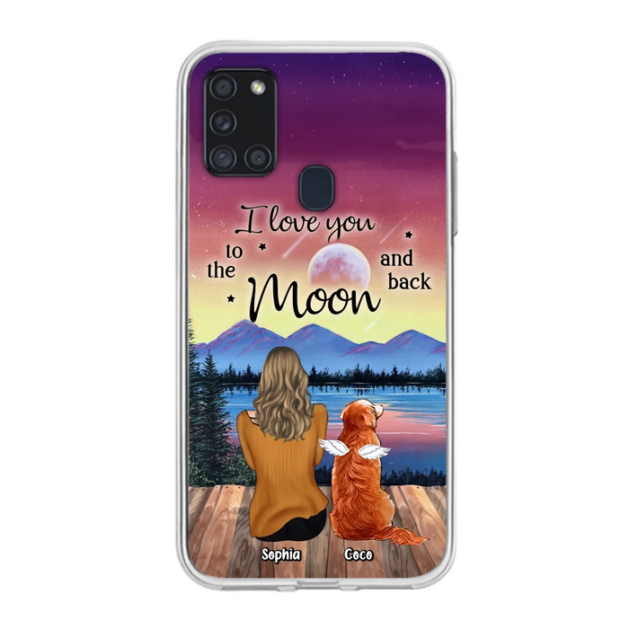 Custom Personalized Pet Mom/ Dad Phone Case - Gift Idea For Dog/ Cat/ Rabbit Lovers - Case For iPhone/ Samsung - I Love You To The Moon & Back