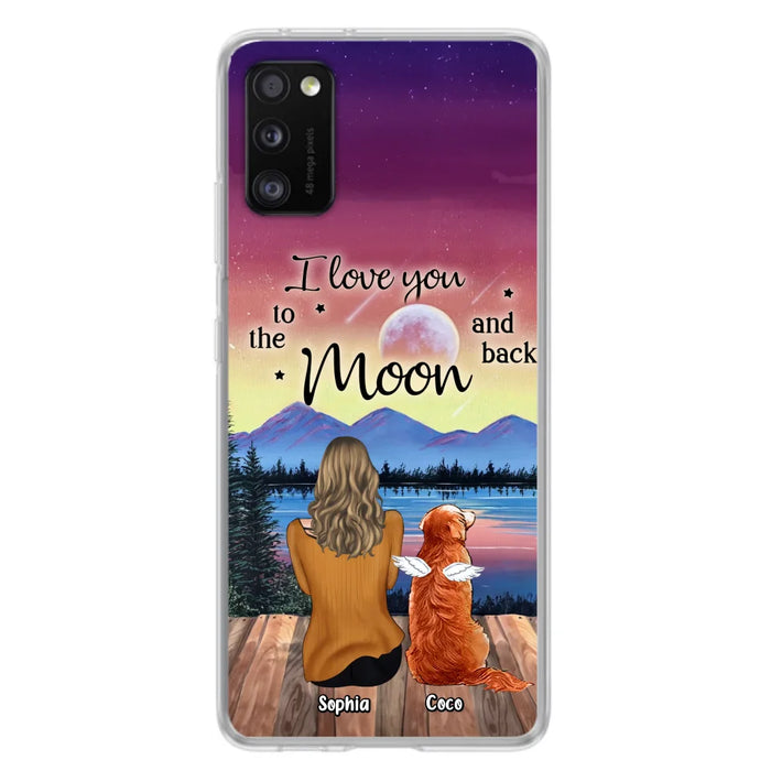 Custom Personalized Pet Mom/ Dad Phone Case - Gift Idea For Dog/ Cat/ Rabbit Lovers - Case For iPhone/ Samsung - I Love You To The Moon & Back